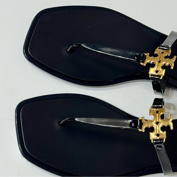 NEW TORY BURCH ‘Roxane’ Jelly Thong Sandals - Black - Size 10 - Picture 4 of 7